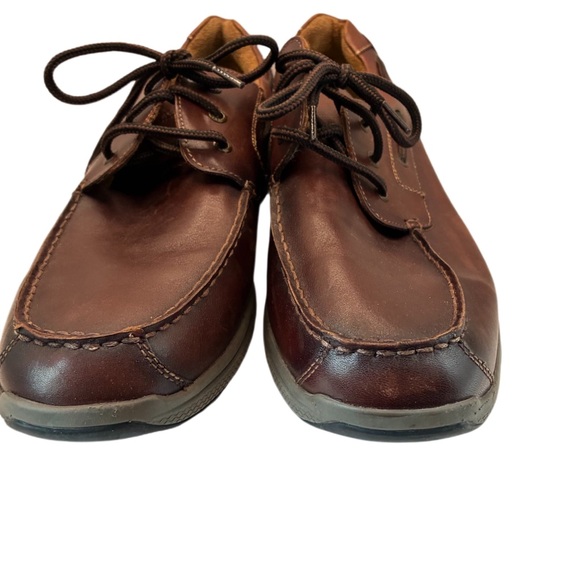 FLORSHEIM Great Lakes Moc Toe Oxford Loafers Brown Leather Men's Size 13 wide - Picture 3 of 13